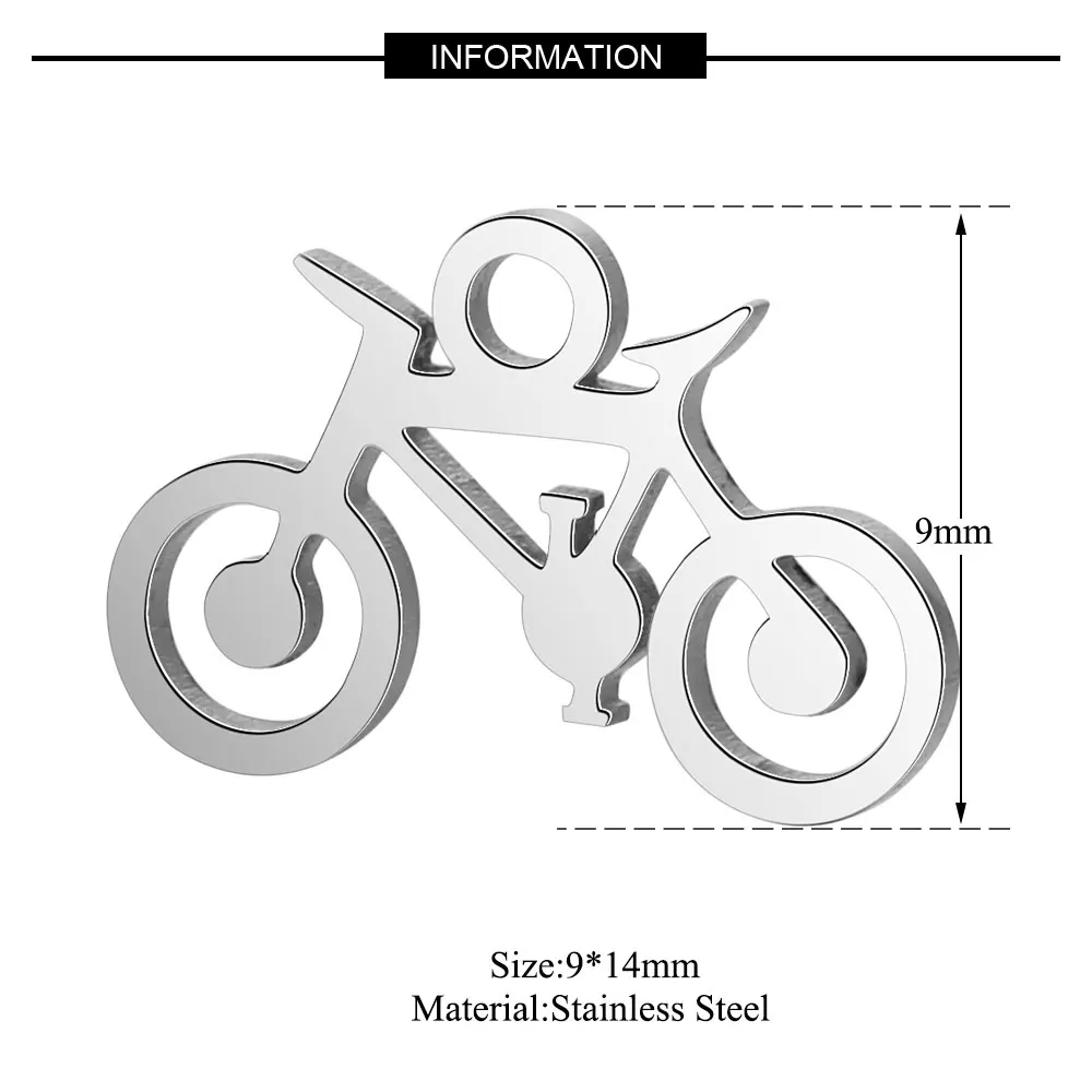 Wholesale Bike Music Note Charm: Set of 10 Sea Shell Conch DIY Charms Made with 100% Real 316 Stainless Steel that Never Tarnishes image 3