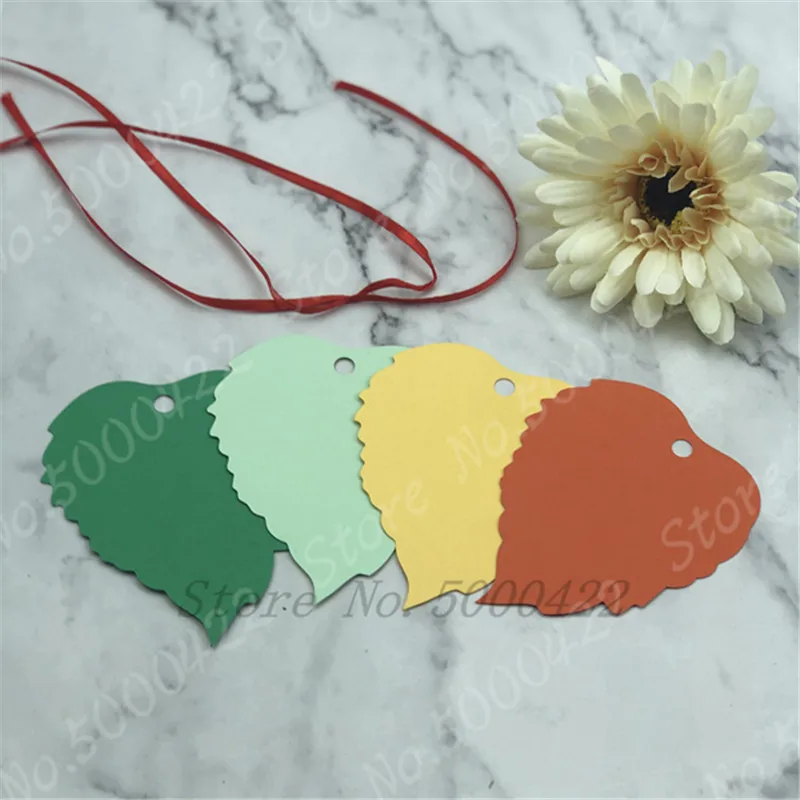 50 шт. декоративные карты в форме листьев желая карта повесить подарочные ярлыки
