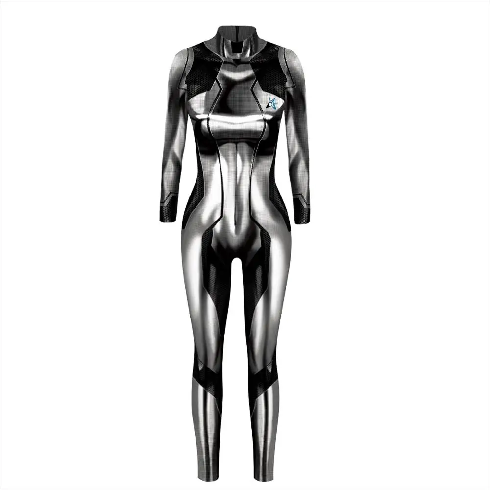 MEGATROID SAMUS черный Samus Aran Metroid Zero костюм для косплея лайкра спандекс 3D принт игра Zentai