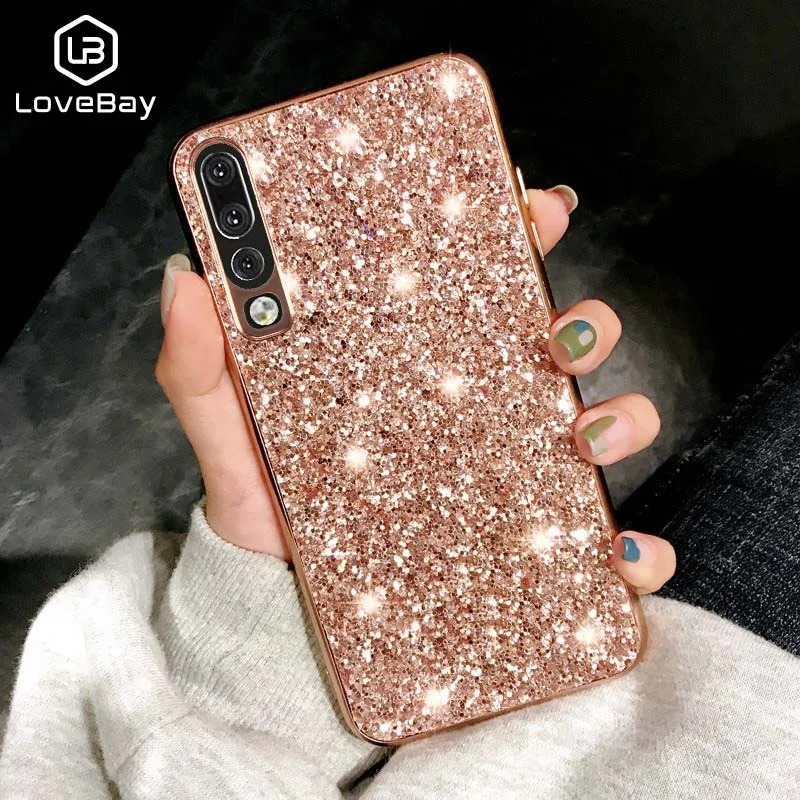 Lovebay чистый цветной Блестящий Шикарный чехол для телефона для huawei P20 Pro Lite P30 Pro mate 20X Honor 20 Lite Nova 4 TPU задняя крышка