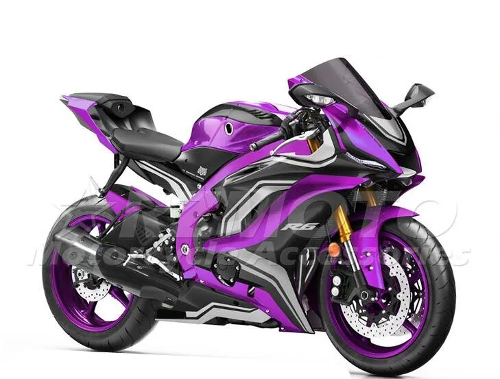 

New ABS Motorcycle whole Fairings kit 100% Fitment for YAMAHA YZF-R6 R6 2017 2018 2019 17 18 19 Bodywork set Custom purple