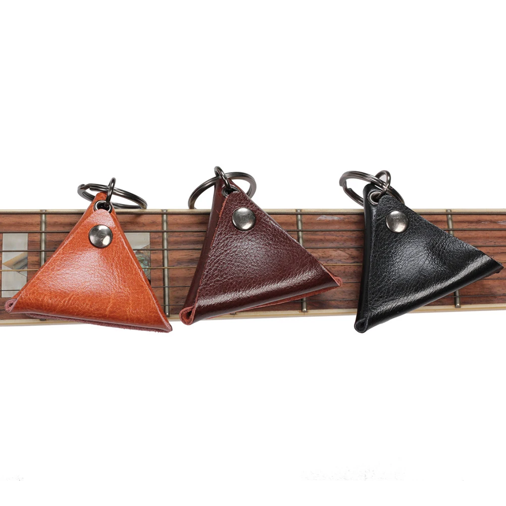 Держатель для гитары из натуральной кожи чехол хранения медиатора сумка