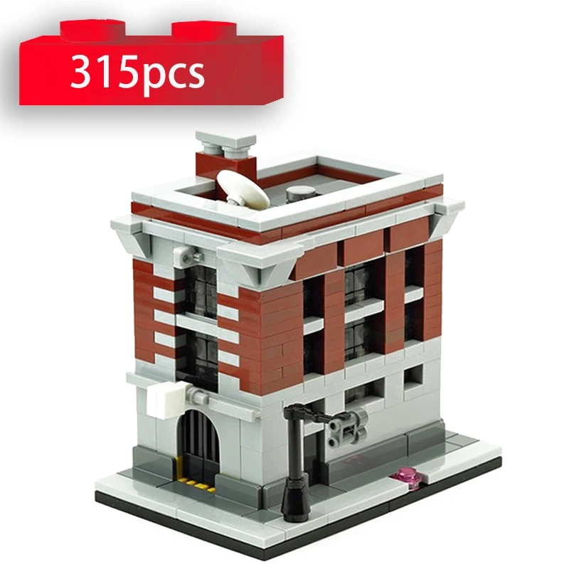

MOC-10967 пожарной штаб-квартира Ghostbusters модель строительные блоки высокотехнологичных кирпичи Fit миниатюрный конструкций для кирпичей игрушки