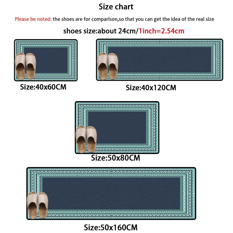 Персидская мусульманская Мандала Нескользящие кухонные коврики моющийся