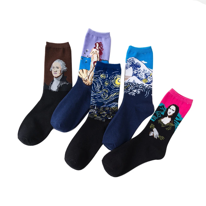 3 пары/Лот = 6 шт. унисекс осенне зимние женские носки в стиле ретро индивидуальные
