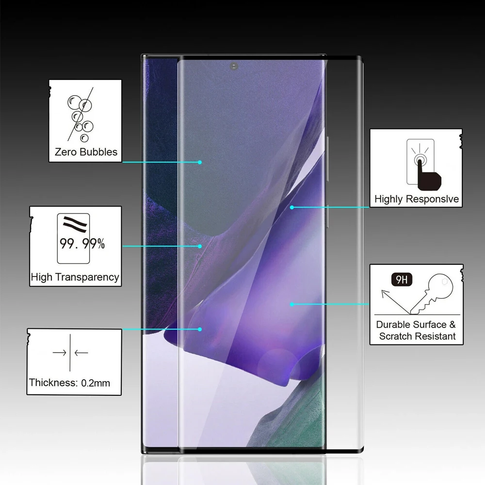 2 шт. для Samsung Galaxy note 10 lite pro 20 Ultra s20 FE s10e s10 s9 s8 plus защита экрана телефона из