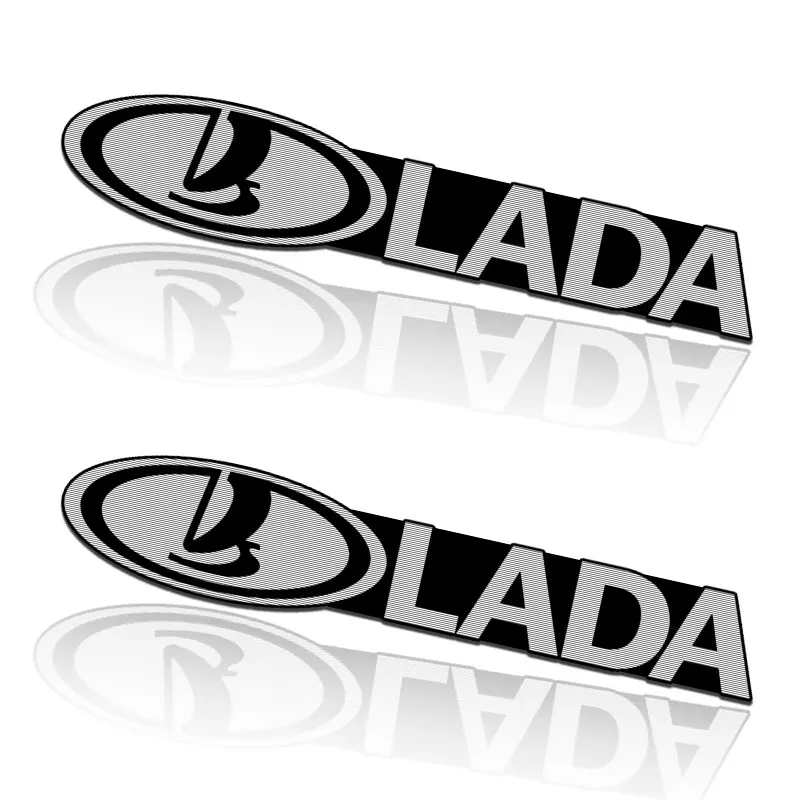 2 шт. алюминиевые автомобильные 3D-Наклейки для Lada Sedan Largus Kalina Granta Vesta X-Ray XRay Et -