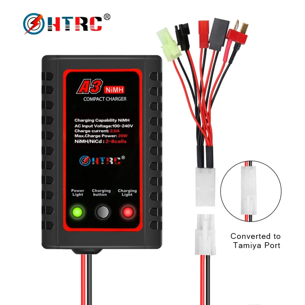 HTRC A3 20W Compact Charger with Tamiya Plug for RC Car Boat 2-8s NiMH Battery | Игрушки и хобби