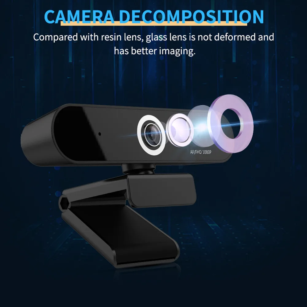 Веб камера full hd 1080p usb веб с автофокусом 5 МП CMOS датчик 30 кадров в секунду 1920*1080 для компьютера