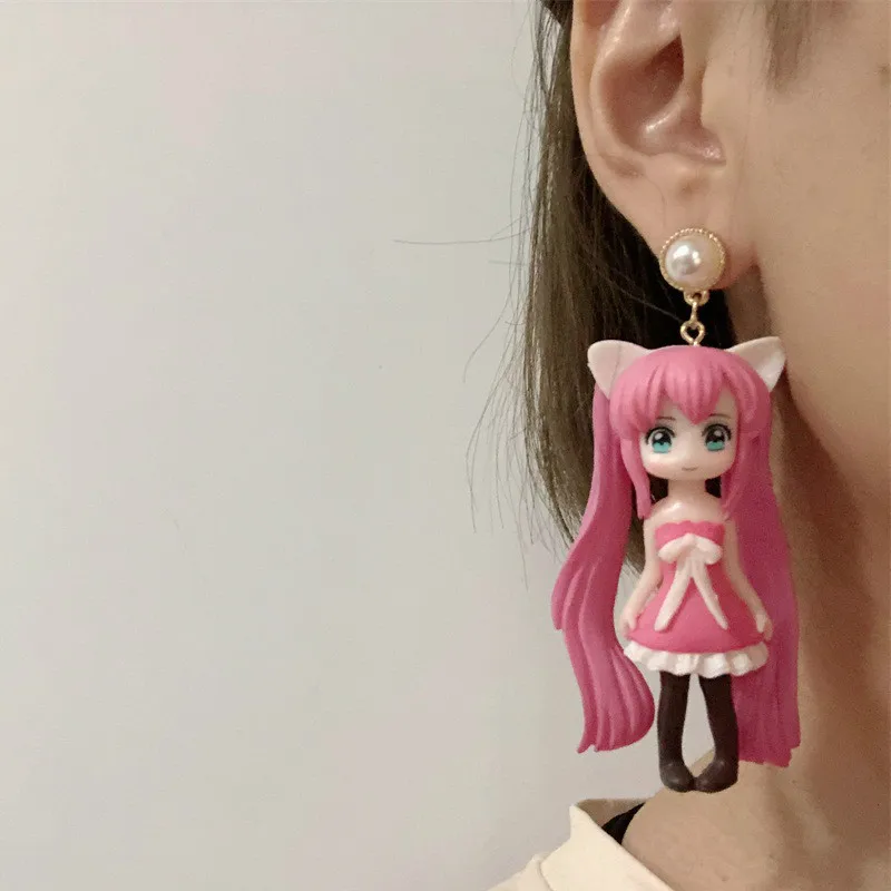 Длинные серьги милые асимметричные красивые для девушек жемчужные ногтей женщин