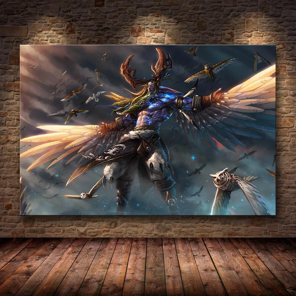 Карта мира Warcraft плакат Холст Картина настенное искусство наклейки отличная игра плакат мир обои с картой декор гостиной - Цвет: 10