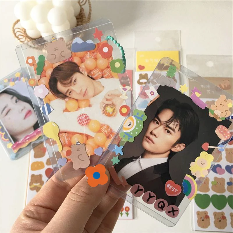 5Pcs Transparent PhotoCard Holder Set Kpop Toploader Card Protector Collection Stationery | Канцтовары для офиса и дома