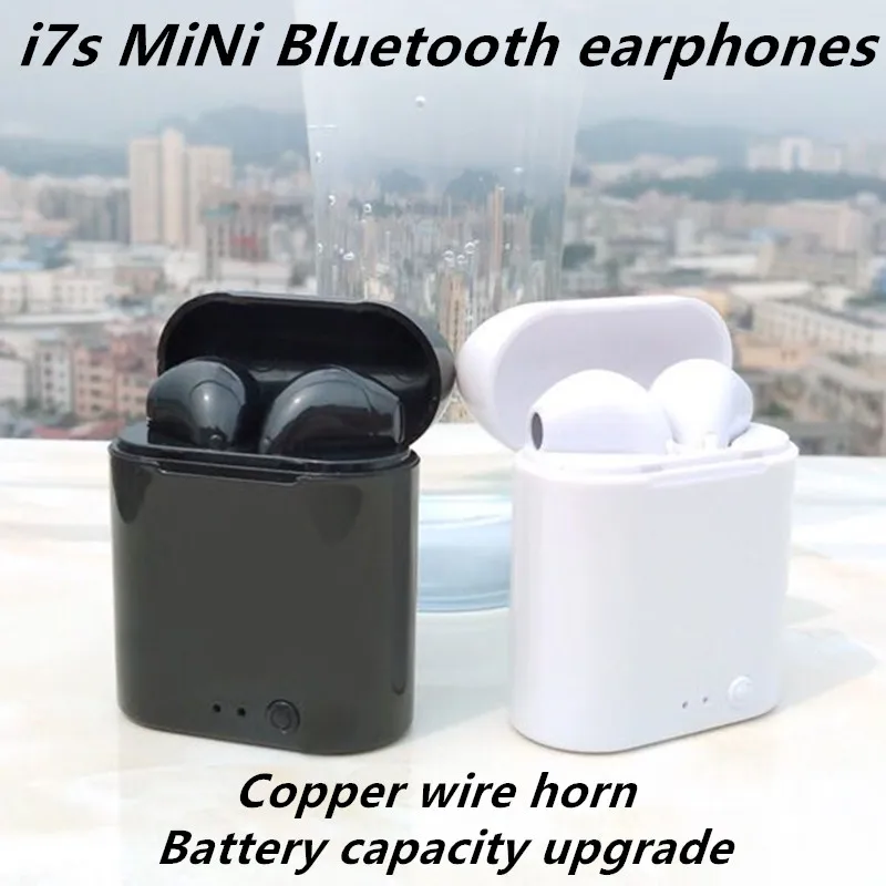 I7s миниатюрные высокоподходящие Bluetooth наушники Музыкальная гарнитура Спортивные
