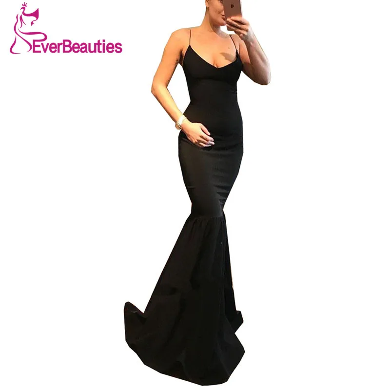 Vestido de festa черные вечерние платья Длинные 2020 атласное вечернее платье Robe De Soiree