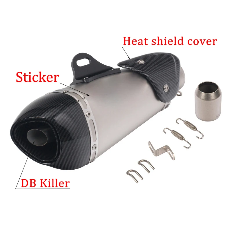For ER6N S1000RR GSXS750 Z900 Z750 S1000R FZ6 N 51MM Universal Motorcycle Exhaust Pipe Escape Modified Carbon Muffler DB Killer |