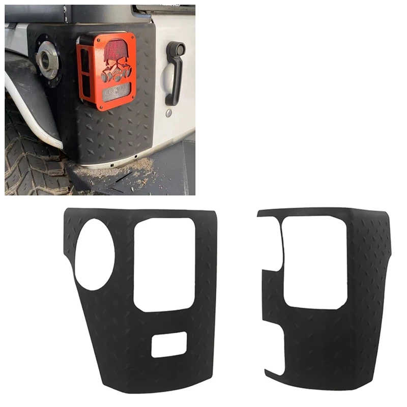 

NEW-Car Tailgate Wrap Angle Cover Trim Rear Door Corner Guard Decoration for Jeep Wrangler Rubicon Sahara JK JKU 07-17