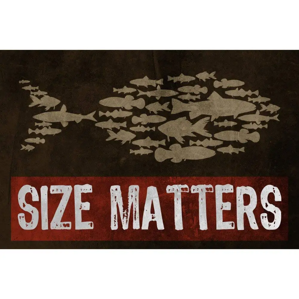 

Винтажный металлический знак, жестяной знак, Размер важно, рыба, забавная стена для дома, бара, отеля, фотообои 12x8 дюймов