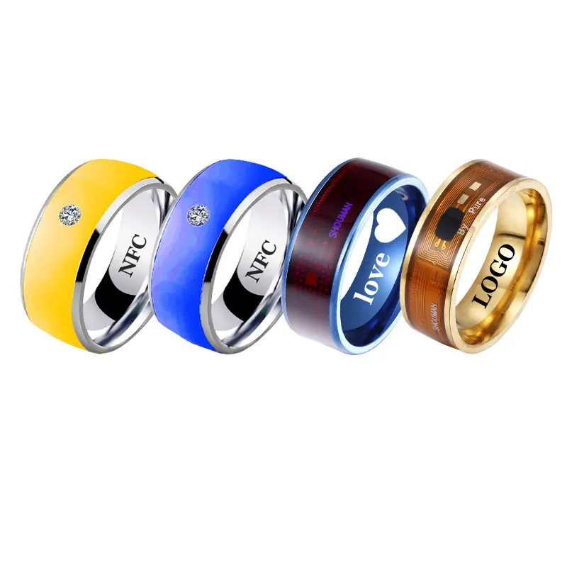 

Personalized Custom Men’s Ring Technology NFC Smart For Android Phones And IPhones, Functional Couples Stainless Steel Jewelry