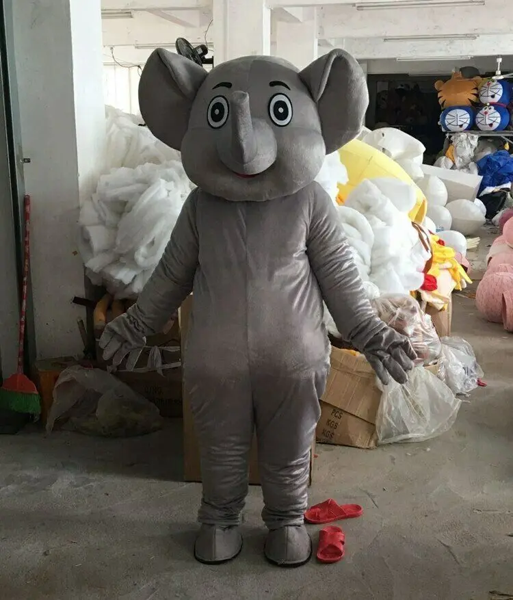 

Gray Elephant Mascot Costume Cosplay Party Game Dress Set Halloween Adult Birthday Party Advertising Opening Carnival