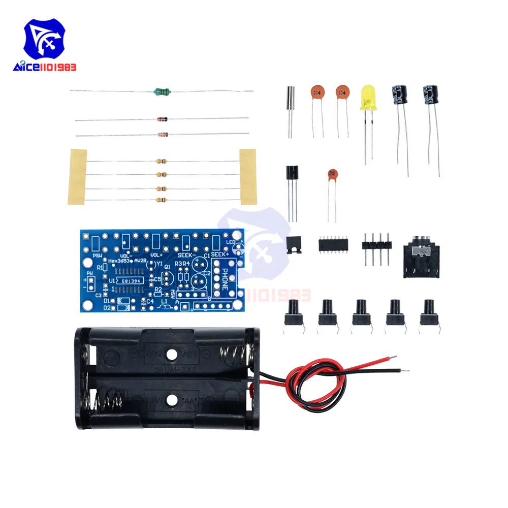 Diymore 76 МГц 108 FM радио DIY Kit аудиоресивер PCB модуль обучения электроники комплект