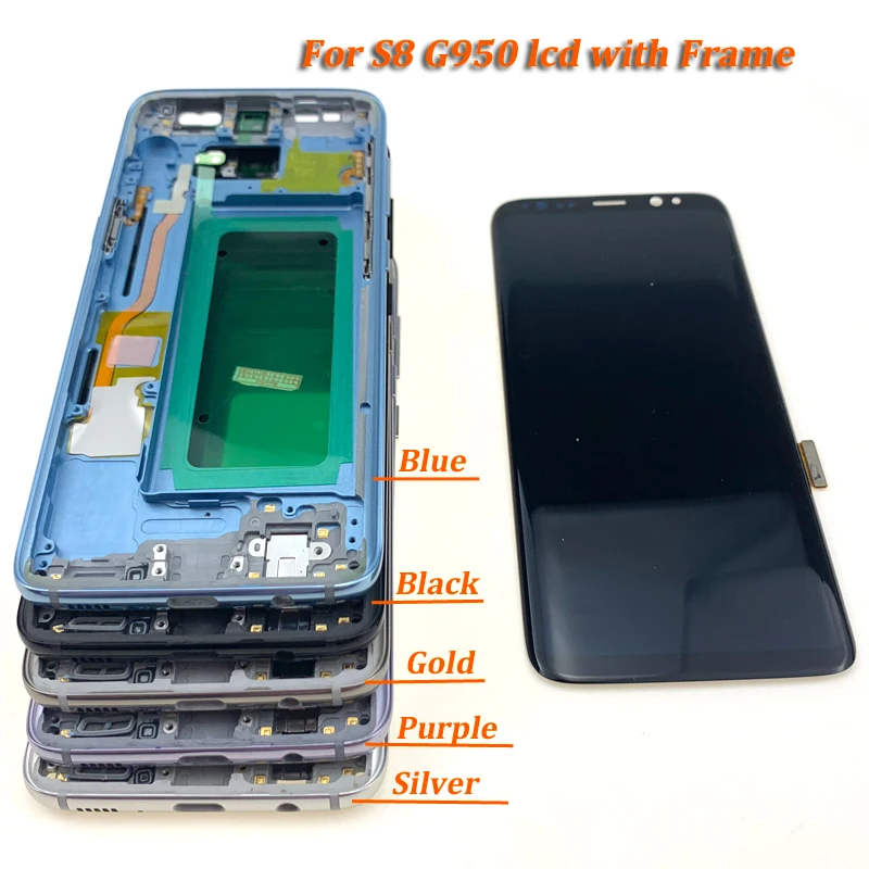 Оригинальный ЖК экран для Samsung S8 Plus G950F G955F дисплей Galaxy комплект сенсорного экрана