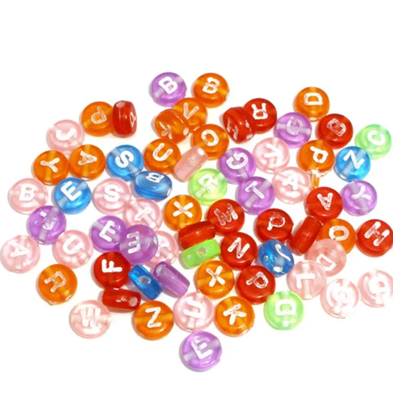 DoreenBeads акриловые разделительные бусины плоские круглые в случайном порядке