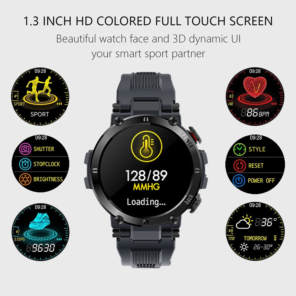 Смарт часы для мужчин Bluetooth крови Давление умные женщин Водонепроницаемый Спорт