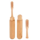 Зубная щетка Zero Wast с сменной насадкой, Бамбуковая портативная зубная щетка для путешествий, кемпинга, пешего туризма, 5 шт.