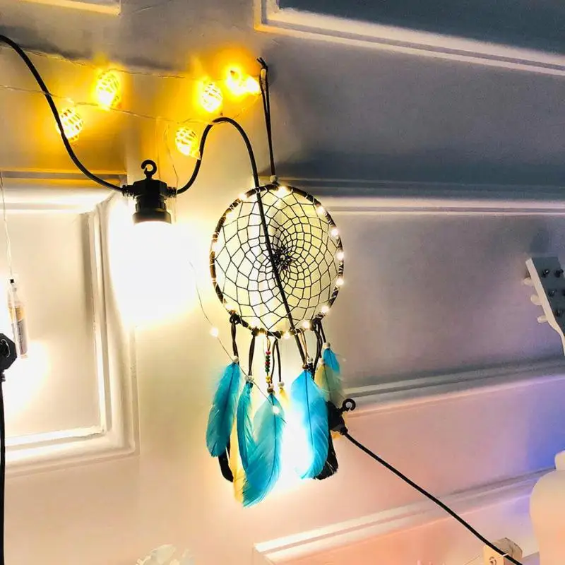 Ловец снов перья настенное украшение ремесло DIY для дома ручной работы девушка