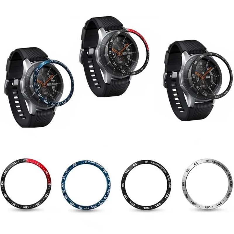 Металлический защитный чехол рамка с кольцом для Samsung Gear S3 Galaxy Watch Huawei GT2 46