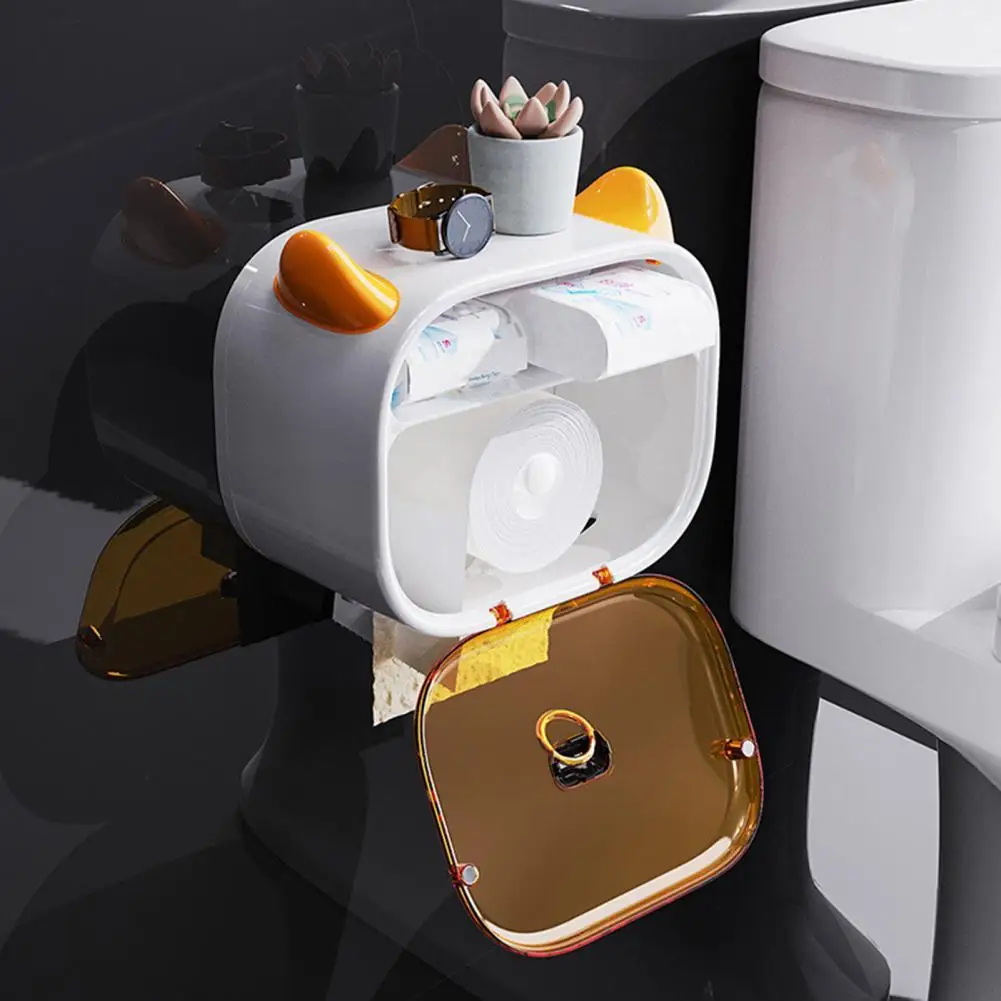 

Оранжевая Красивая стандартная настенная бумажная стойка, водонепроницаемые полки для дома