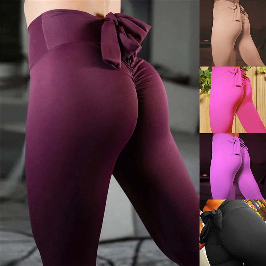 Summer Workout Leggings Fitness Sports Running High Waist Ladies Pure Color Hip Lifting Elastic Fashion NewPants 20 | Женская одежда