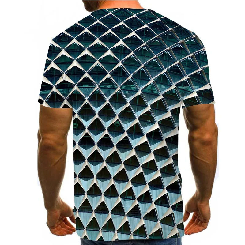 

Men Graphic T Shirts Round Neck 3D Print Summer Short Sleeve Daily Tops Black Tees