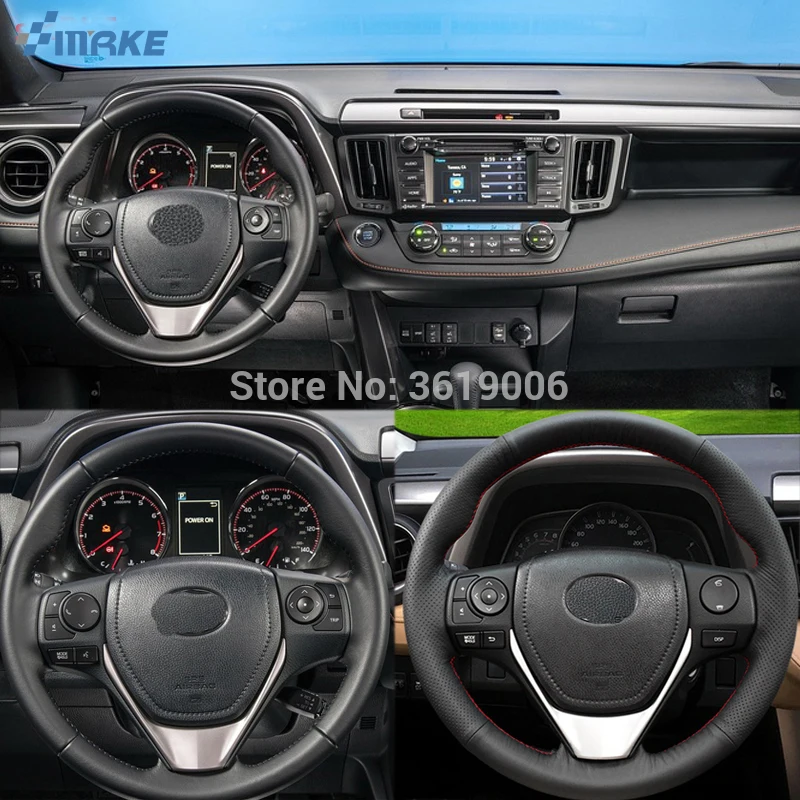 SmRKE для TOYOTA 2015 RAV 4 Новый Corolla Levin прошитая вручную противоскользящая черная кожа