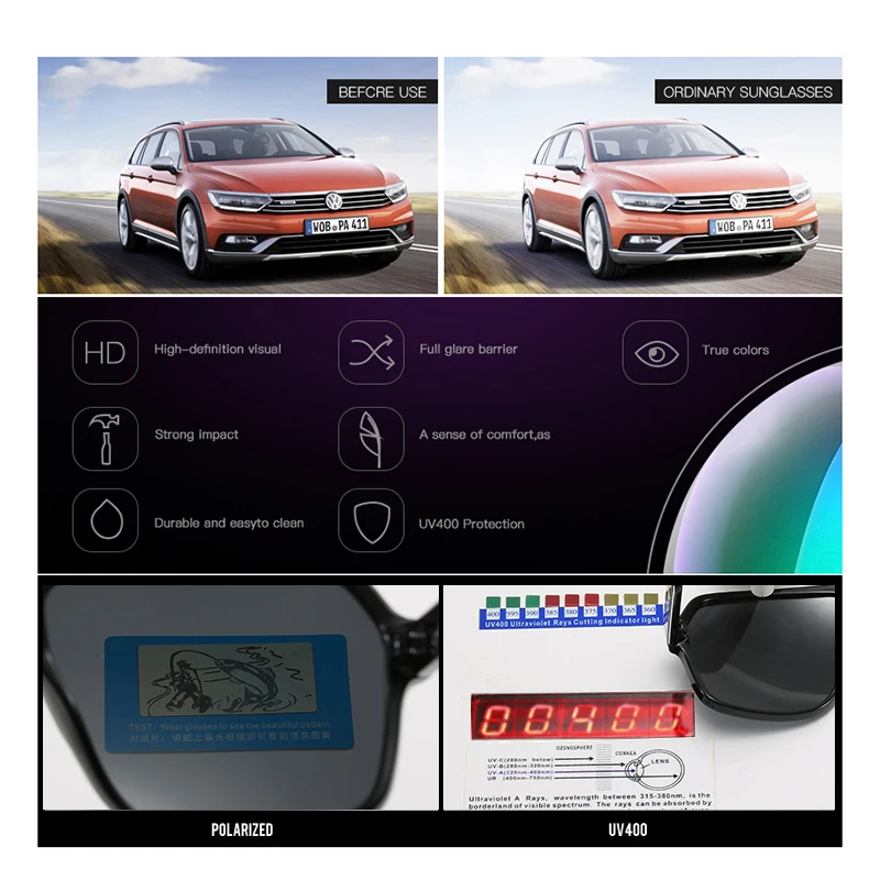 Солнцезащитные очки DUBERY мужские винтажные поляризационные темные для мужчин