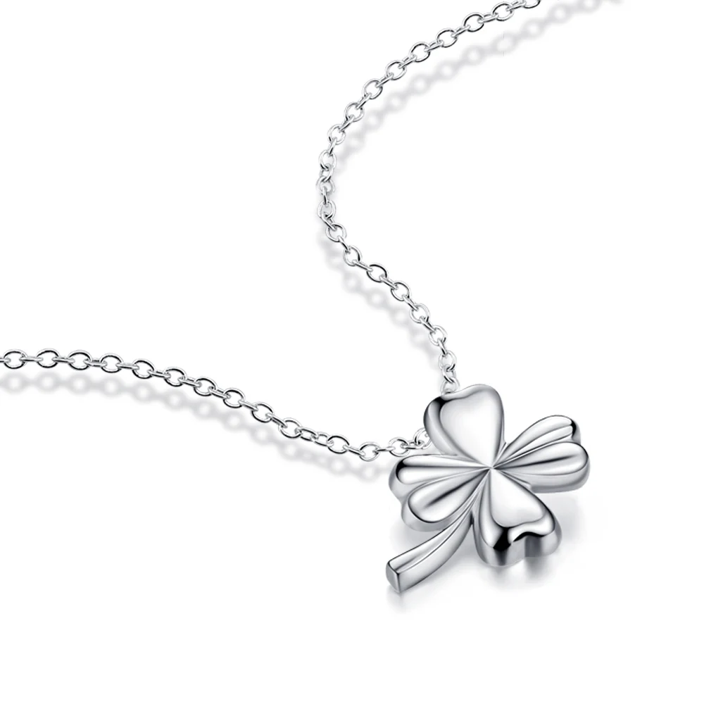 Модное женское ожерелье из серебра 925 пробы с клевером для женщин женский чокер