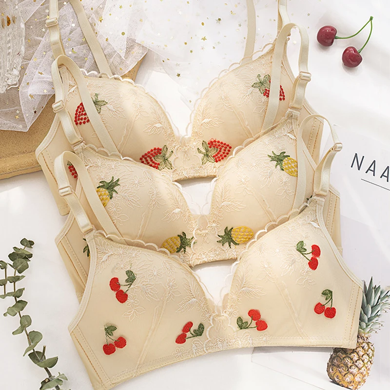 Женский бюстгальтер без косточек Wasteheart черный белый с кружевной подкладкой и