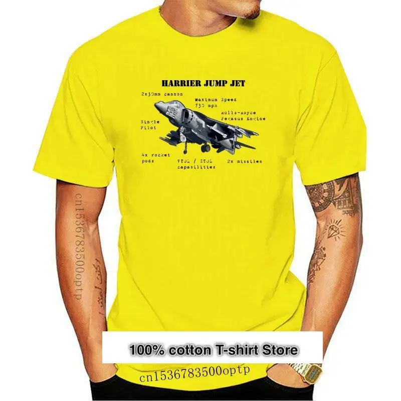 

Camisetas 2021 de algodón para hombre, camisa de moda, Harrier, Jump, Jet Raf, fighter, jet, nueva, 100%
