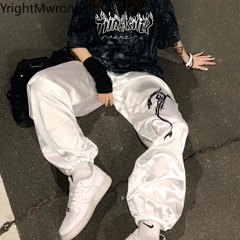 С эластичной резинкой на талии с принтом в виде дракона стиле &quotхип хоп&quot