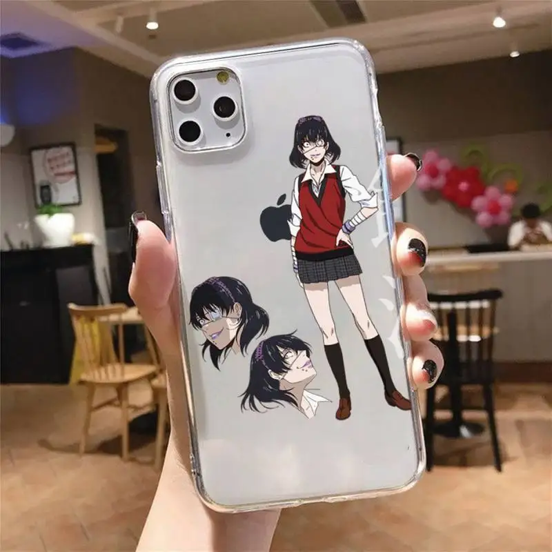 

Crazy Excitement Manga Kakegurui Phone Case Transparent for iPhone 6 7 8 11 12 s mini pro X XS XR MAX Plus cover funda shell