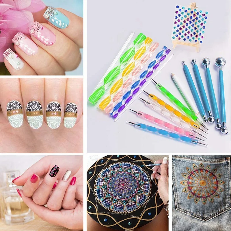 Mandala Dotting Tools Set With 3 Cardboards - Professional Supplies Kits For Painting Rocks | Инструменты