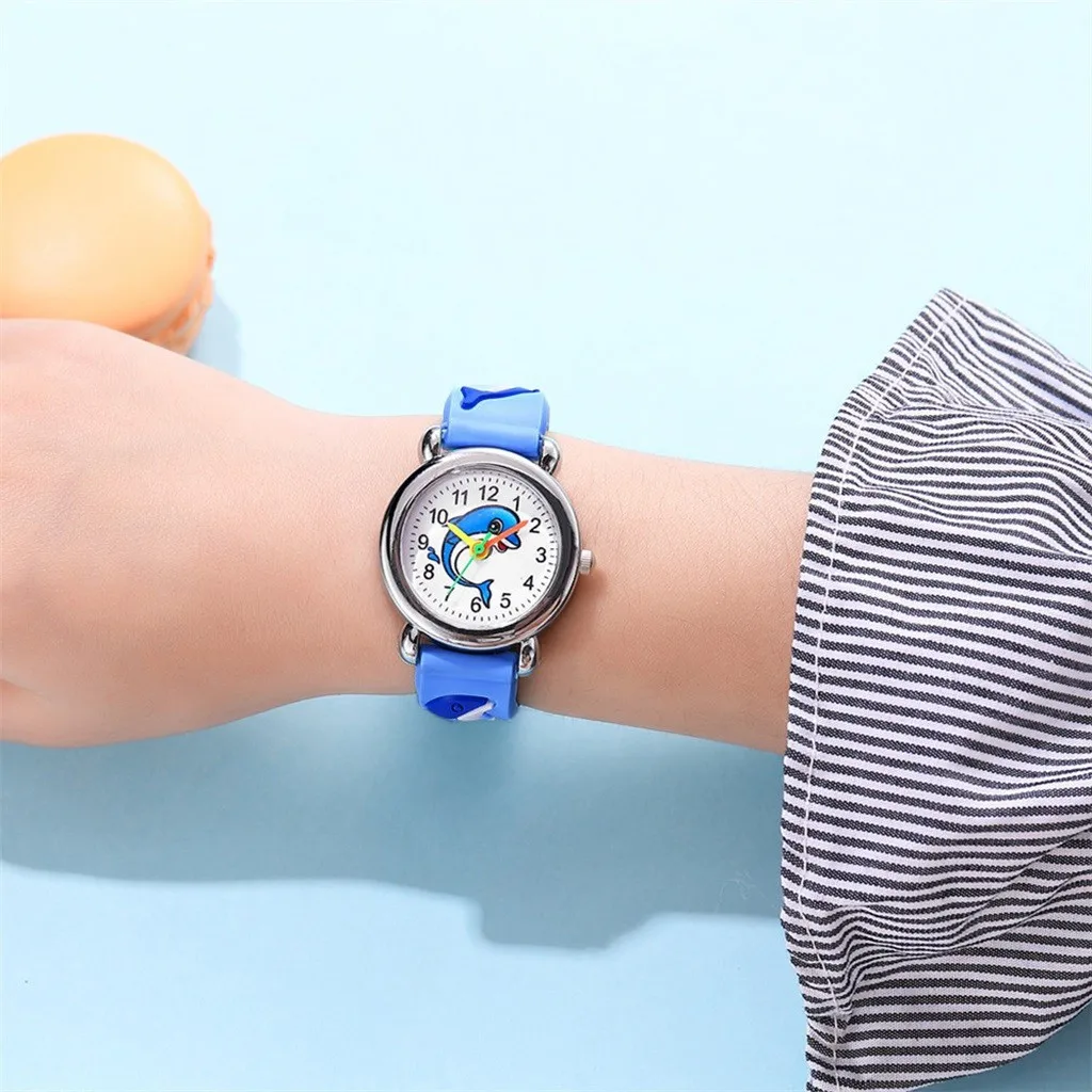 Детские часы Dolphin Dials с силиконовым ремешком детские спортивные для мальчиков и