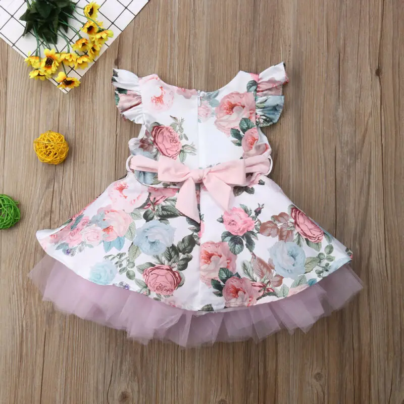 Goocheer Summer Baby Girl Clothing Princess Toddler Newborn Girls Dress Flower Lace Tutu Party Wedding Birthday | Детская одежда и