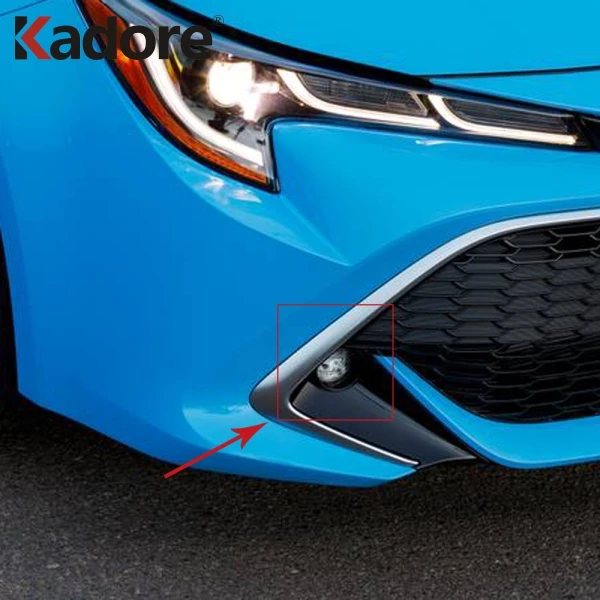 Передняя и задняя противотуманная фара для Toyota Corolla 2019 хэтчбек из АБС хрома