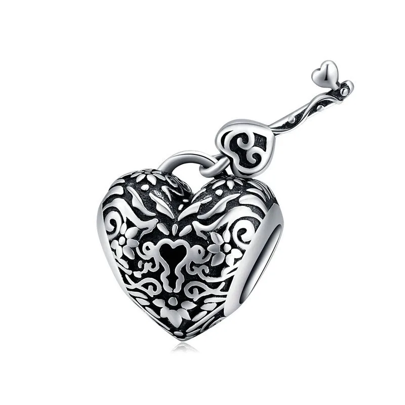 

Silver Concentric Lock Bead Pendant Charms Fit Women Beads Bracelets Jewelry Gift