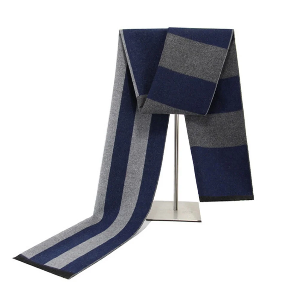 

2021 New Men's Scarf Winter Warm Business Casual Plaid Scarf Winter Cashmere Thick Men's Scarf Neck