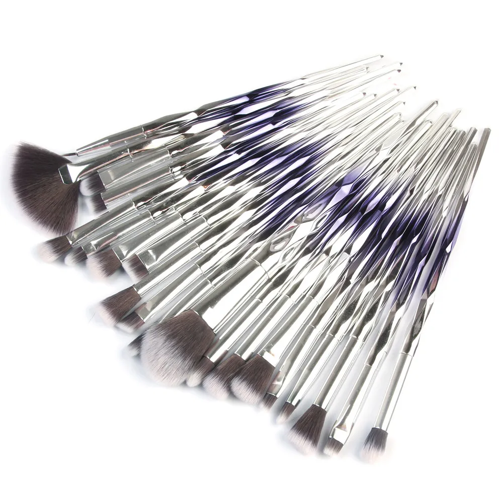 20 Pcs Make Up Brush Pro Foundation Eyebrow Eyeliner Blush Lip Makeup Brushes Blending Cosmetic Brush Kit Pincel Maquiagem