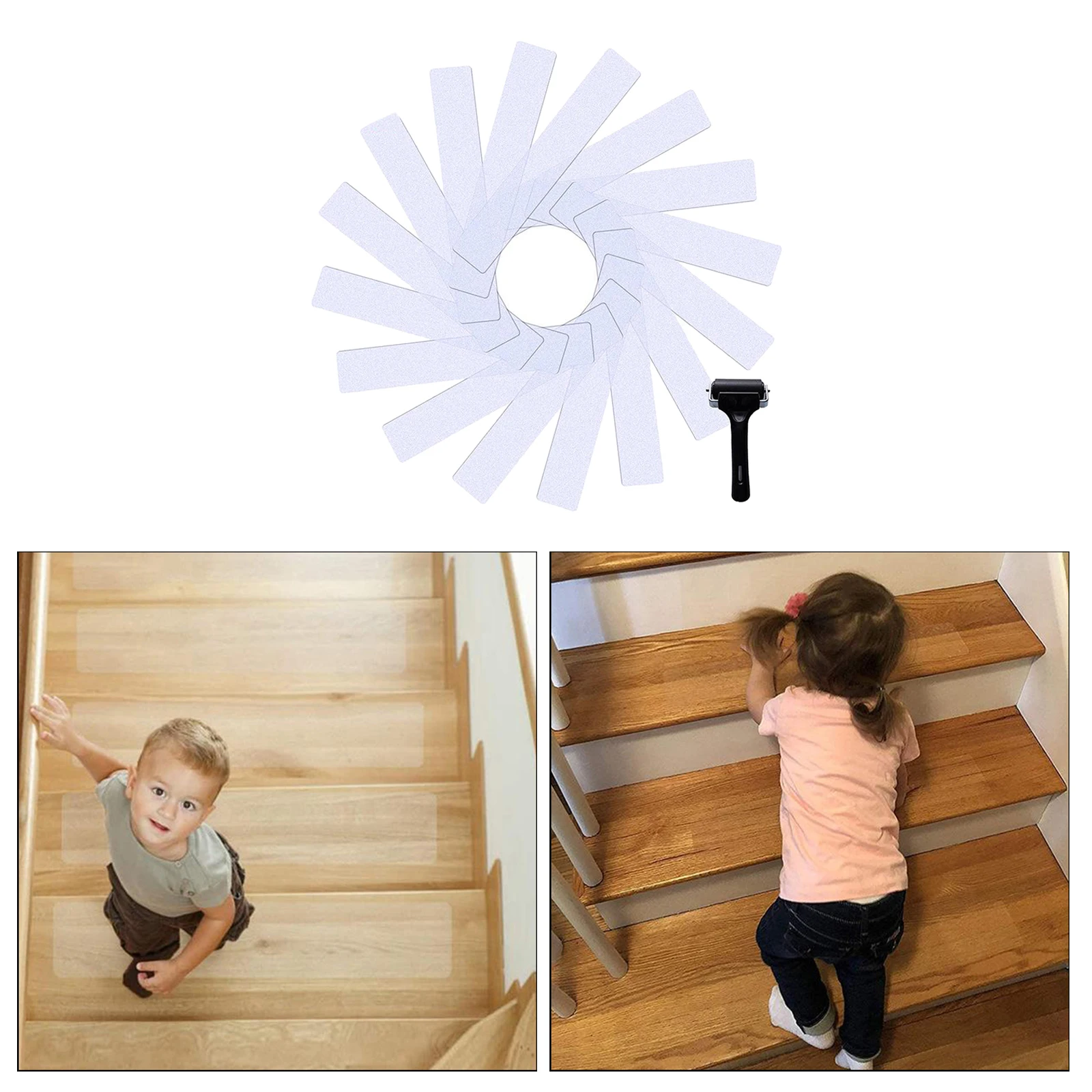 

15-Pack Pre Cut Transparen Non- Tapes, Safety Tapes for Children, Elders And