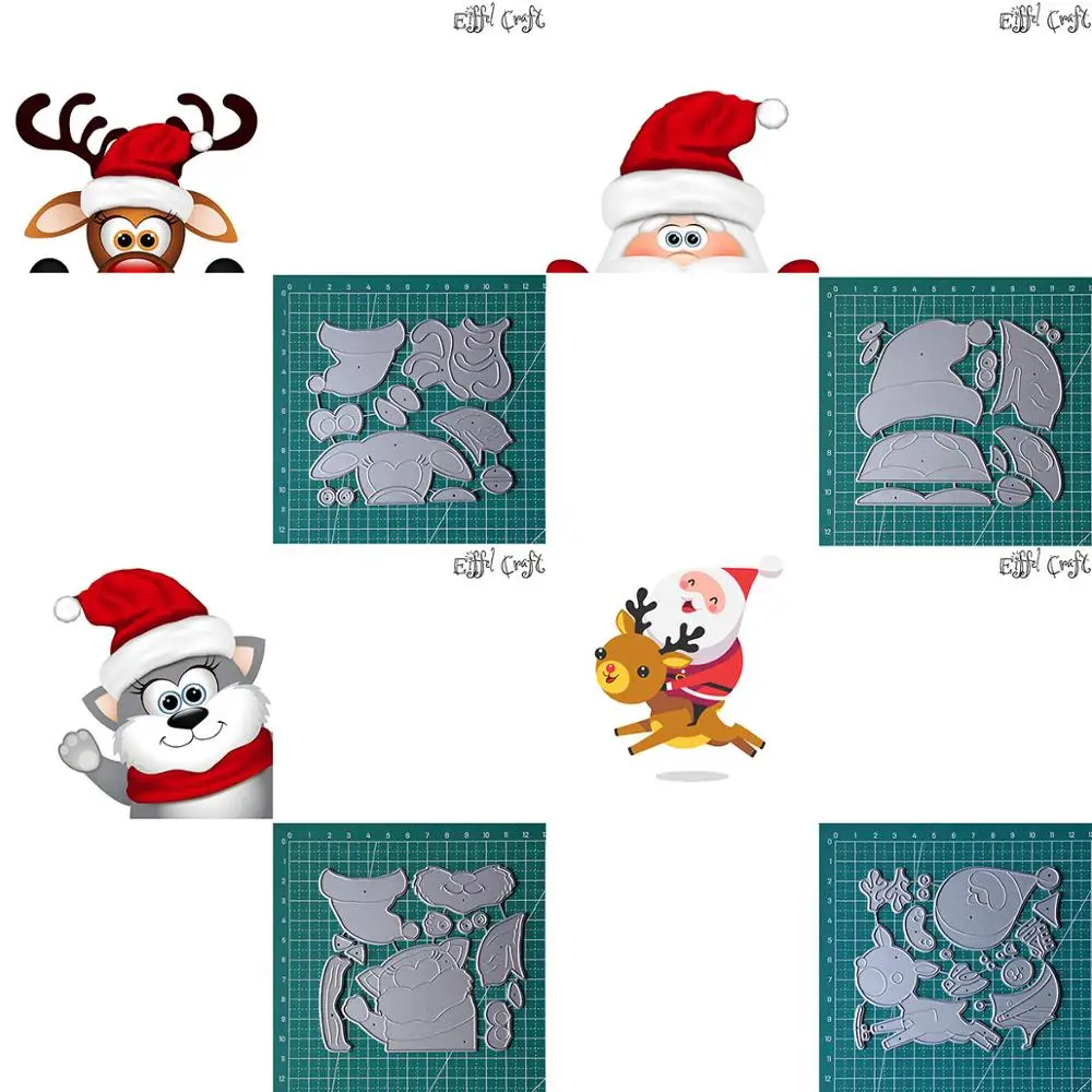 Набор с рождественским оленем и Санта Клаусом металлические режущие штампы для