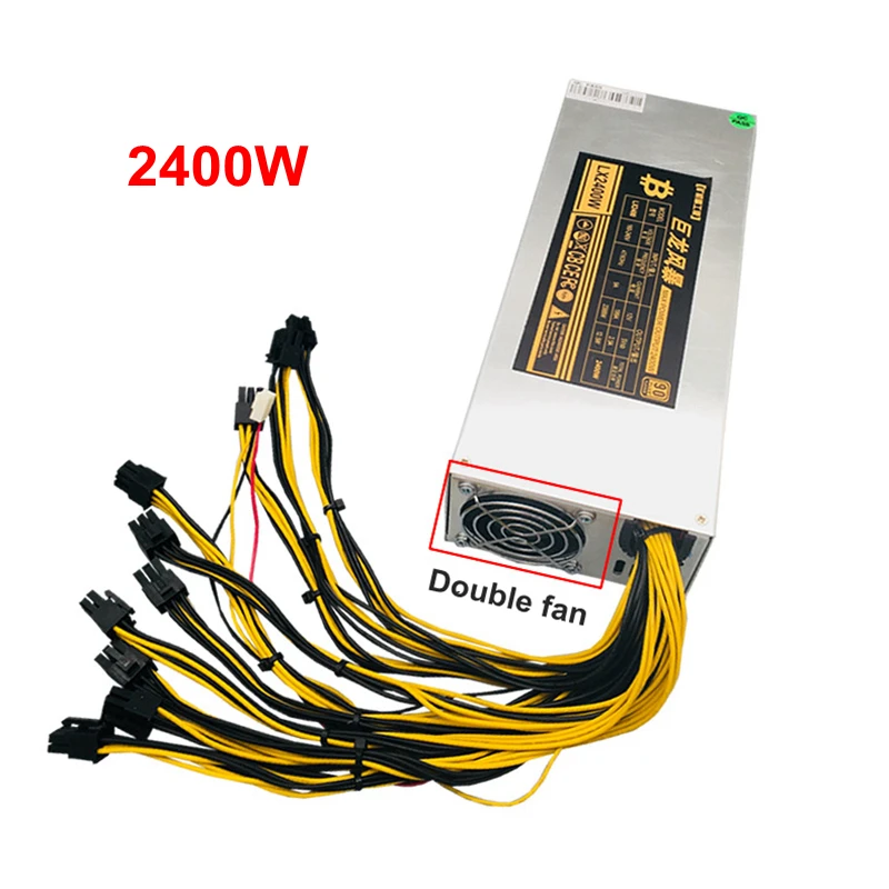 Источник питания для горной установки 2400 Вт 6PIN* 10 ATX 12V 199A Antminer S9 S7 L3 WhatsMiner M3 ETH BTC LTC DASH Miner PSU F